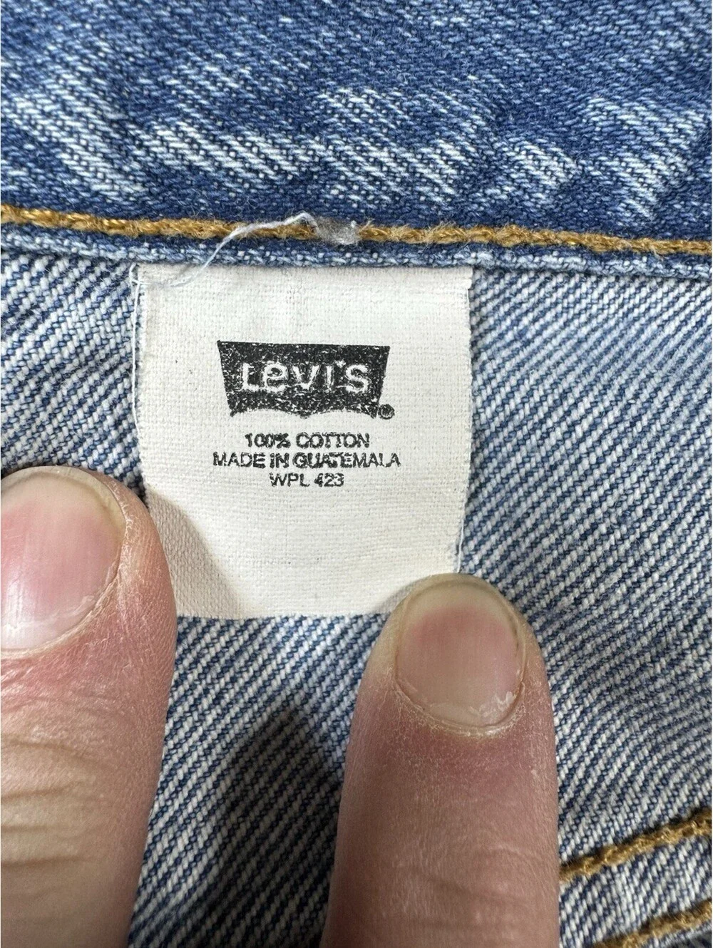 Vintage Levis 501XX Jeans Mens 38x34 (36x32) Blue Straight Button Fly Denim 90s